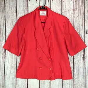 Pendleton Blazer Womens Size 10 Pink Country Sophisticates Double Breast…